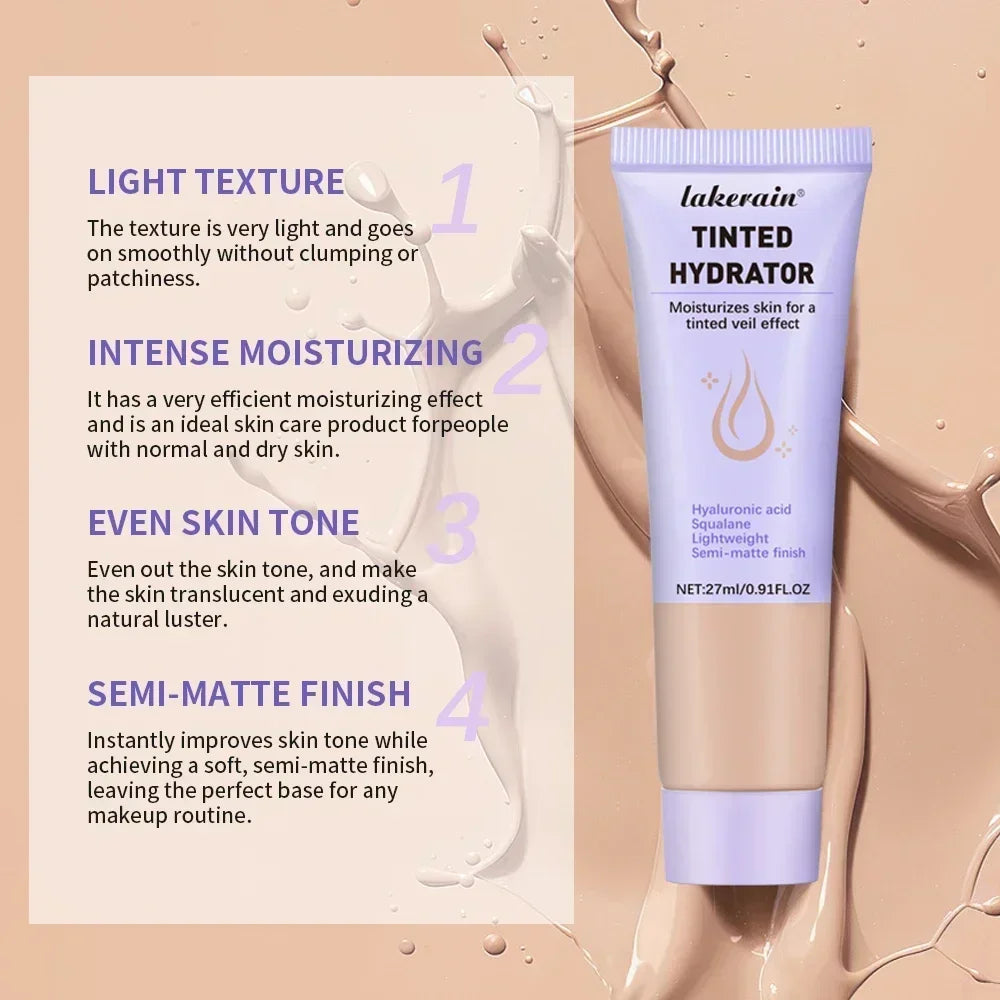 Tinted Hydrator Full Coverage Foundation – Semi-Matte Finish Tinted Moisturizer HIP