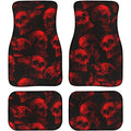 Red Gothic Skull Car Floor Mats Set of 4 – Universal Fit Car Floor Mats HIP 1