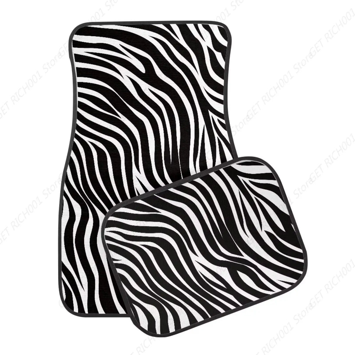 4-Pc Zebra Print Universal Car Floor Mats – SUV, Truck, Van Car Floor Mats HIP