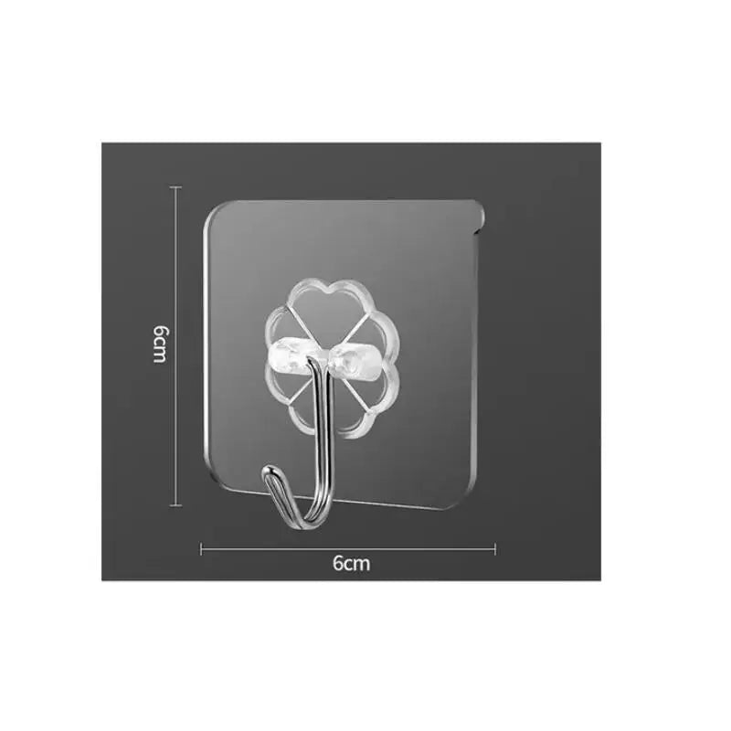 Transparent Self-Adhesive Wall Hooks – No-Drill Strong Hold Adhesive Wall Hooks HIP