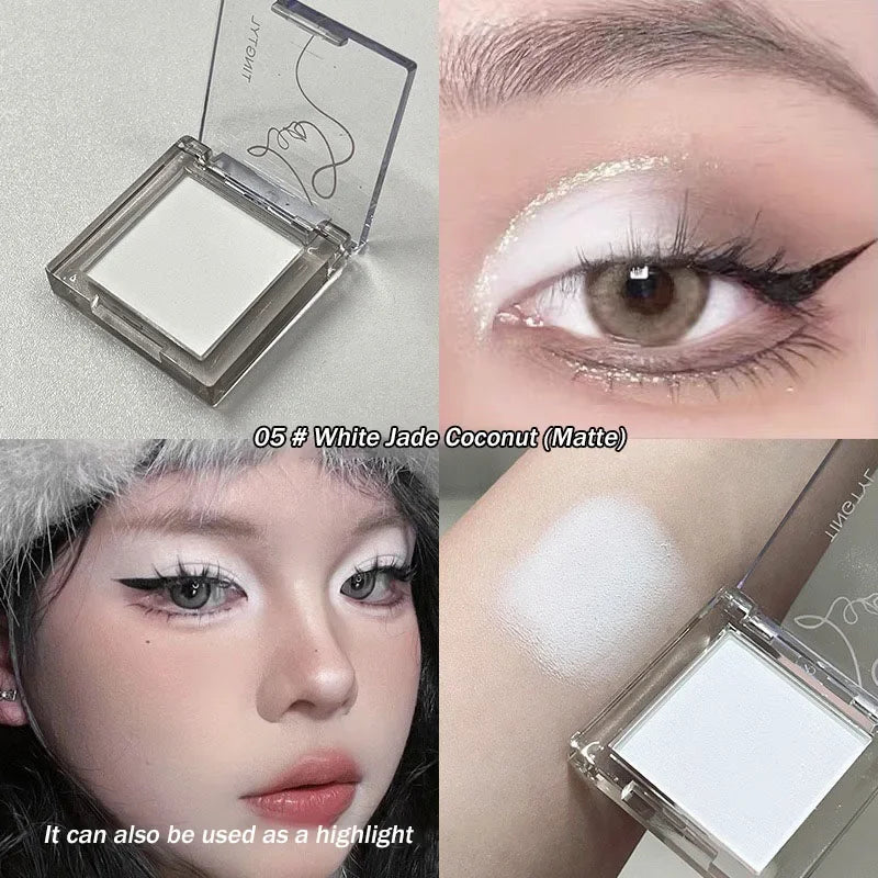 Wet Gel Eyeshadow Black Silver Glitter Eye Shadow Palette Punk Smoky Metallic Eye Pigments Highlight Contour Face Blush Cosmetic HIP 05