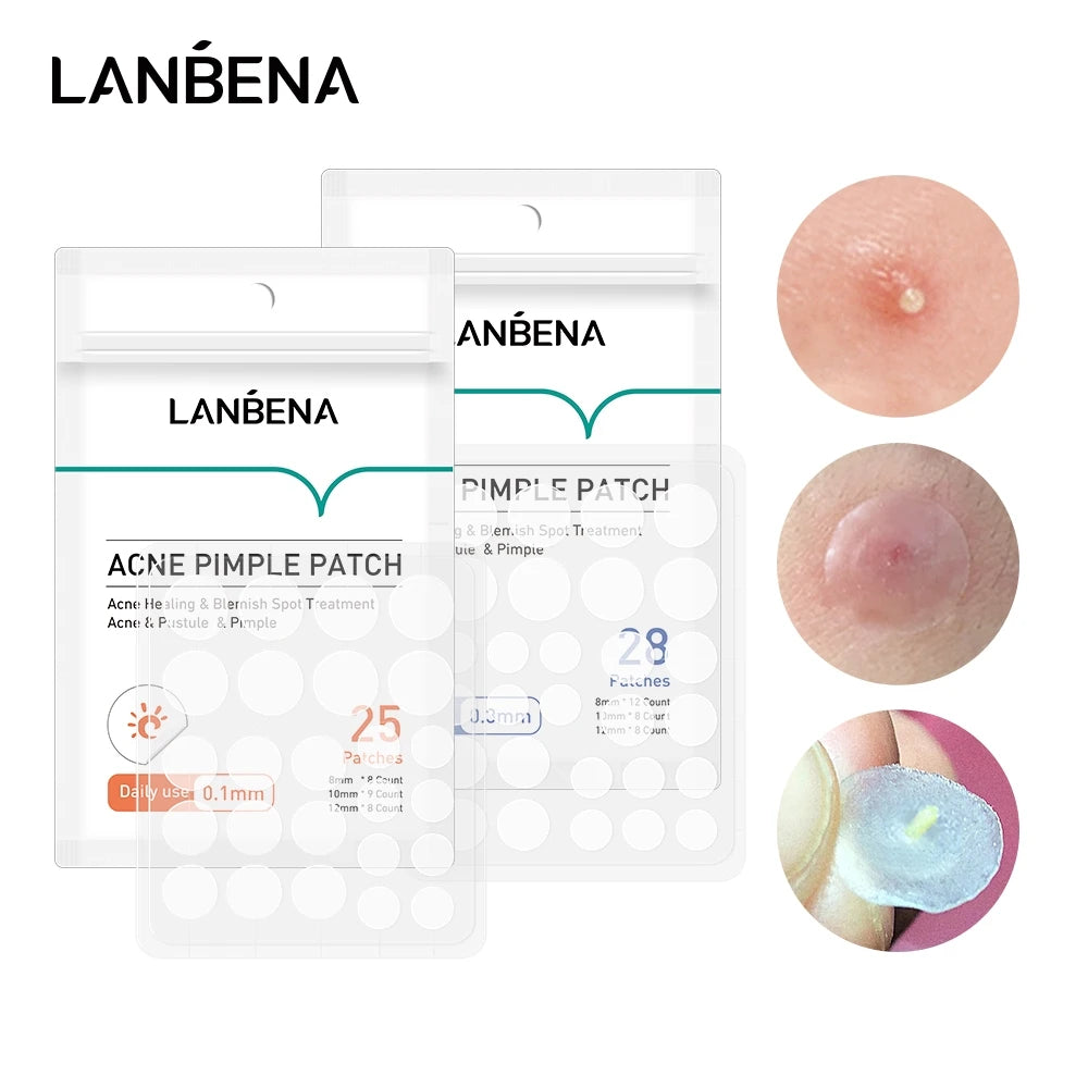 LANBENA Acne Pimple Patch 25pc – Invisible Blemish Stickers Acne Pimple Patch HIP Day and Night