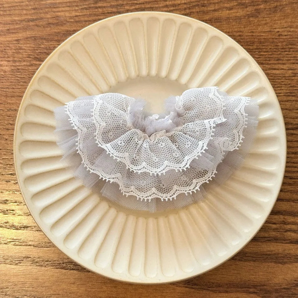 Retro Lace Princess Doll Skirt – Fits 10–17cm BJD Dolls Doll Clothing Accessory HIP Grey