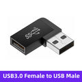 90° USB 3.0 Right Angle Adapter – Male to Female, 10Gbps USB Cable Adapter HIP AM to AG CW FM 1 PCS