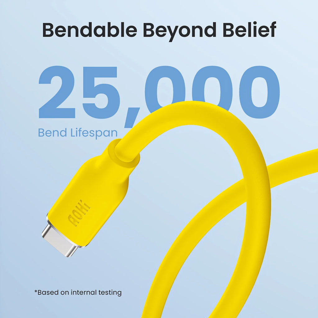 AOHI 140W PD 3.1 USB-C Cable 3.3ft – Fast Charging Silicone USB-C Charging Cable HIP