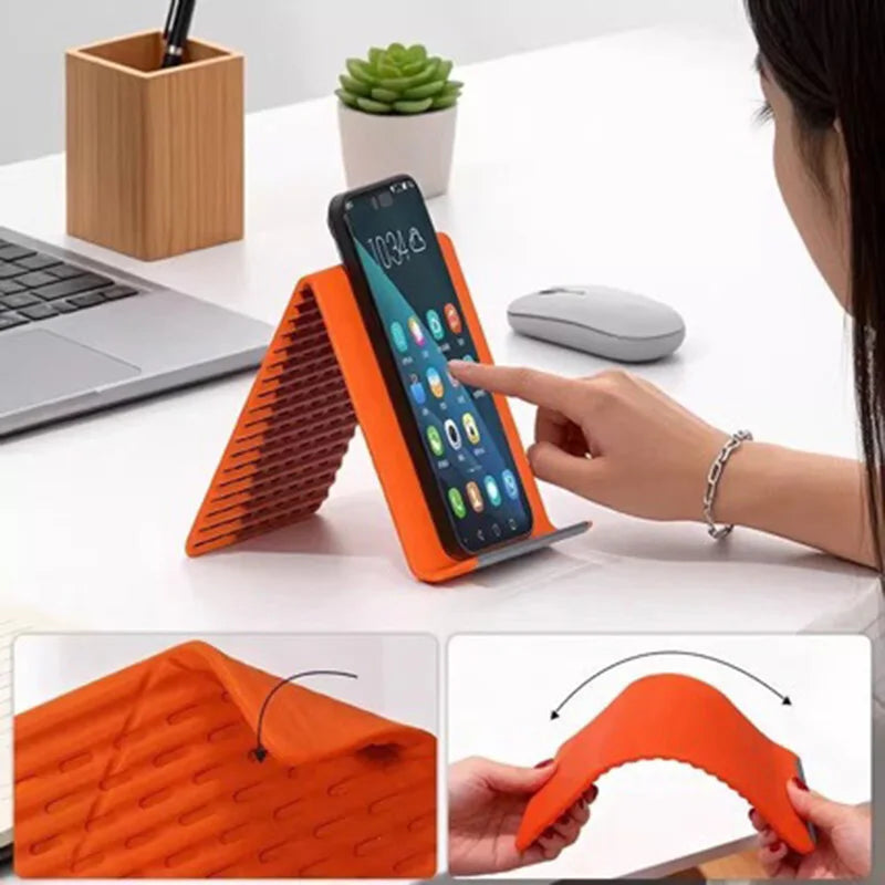 Foldable Silicone Phone Stand – Flexible Multi-Angle Holder Phone Stand Holder HIP
