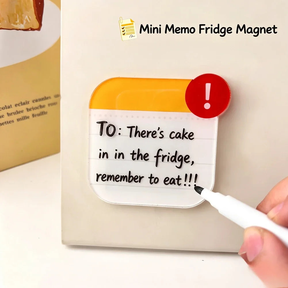 Creative Exclamation Mark Pop-up Refrigerator Message Magnet Reusable Dry Erasable Message Board Kitchen Home Decoration HIP