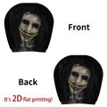 2-Pack Spooky Grinning Face Car Headrest Covers – Black Car Headrest Cover HIP black