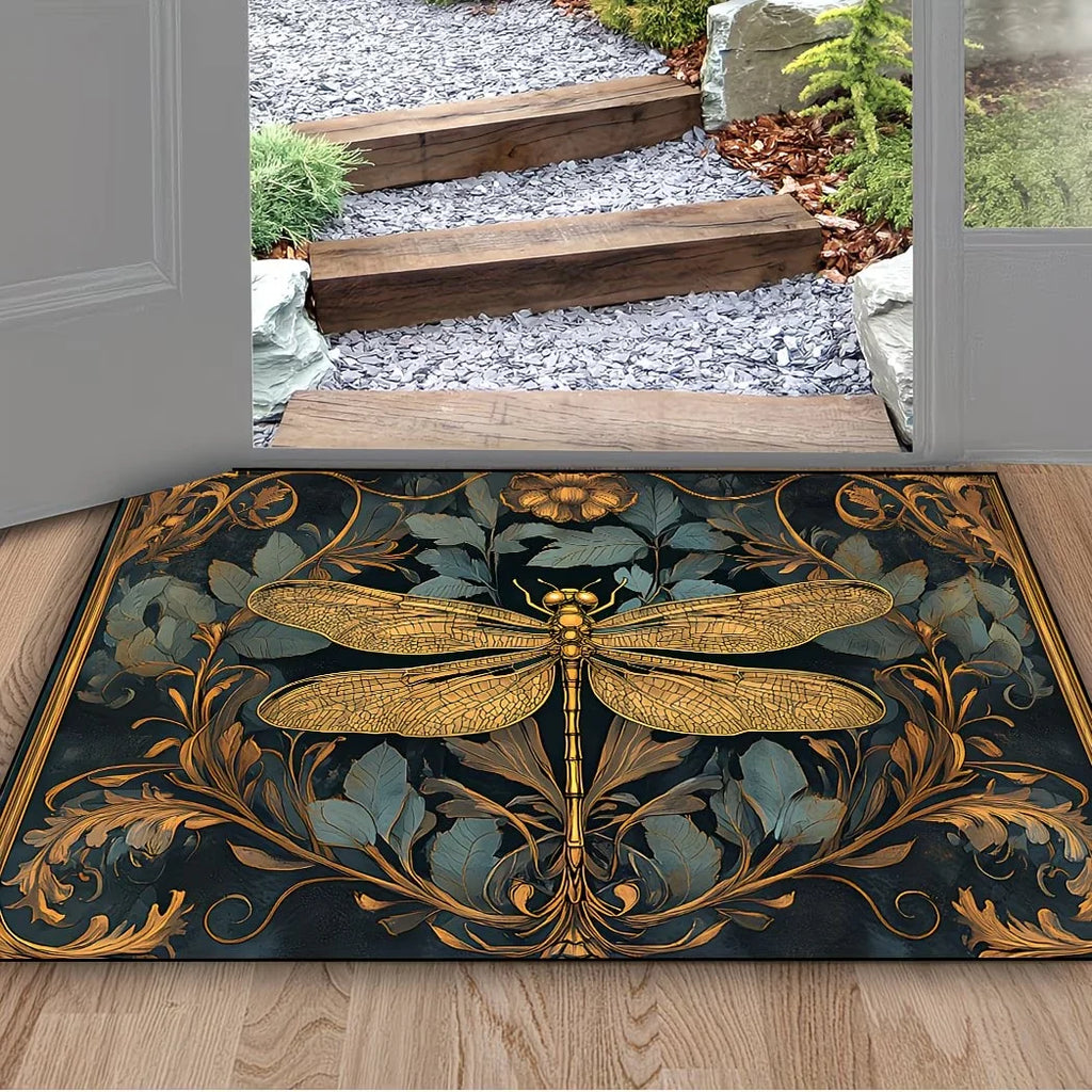 Dragonfly Non-Slip Door Mat – Washable Polyester Rug Decorative Door Mat HIP