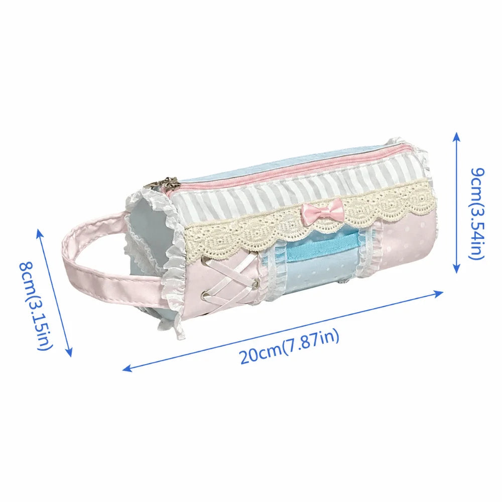 Lace Ruffle Pencil Case – Large Capacity Stationery Pouch Pencil Case HIP