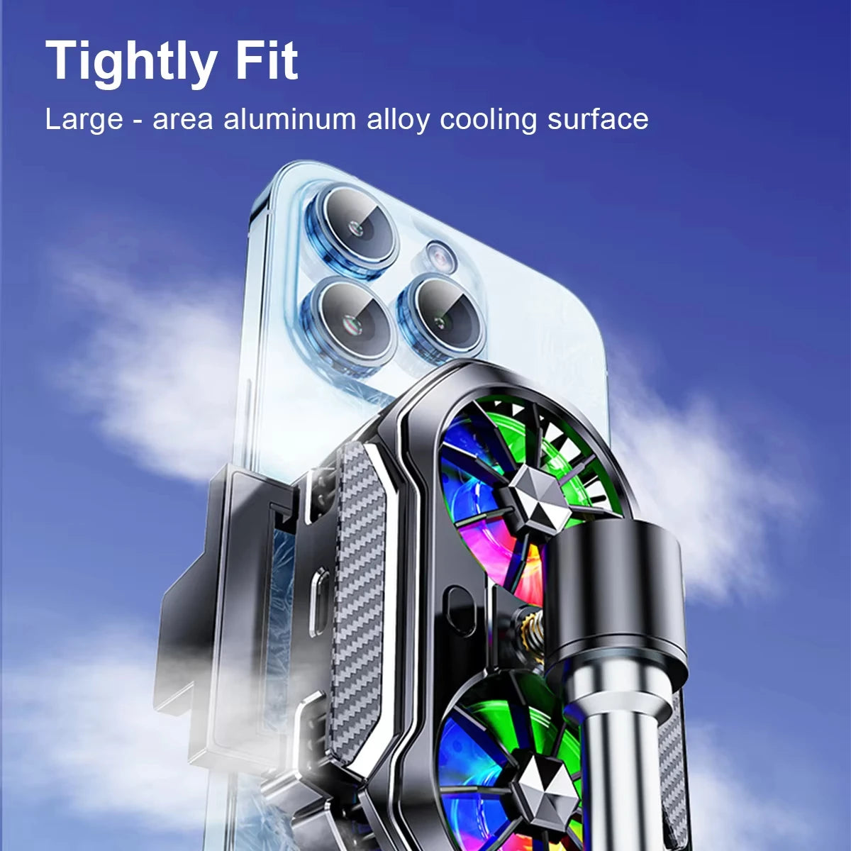 Semiconductor Dual Fan Phone Cooler for Gaming & Streaming Phone Cooler HIP
