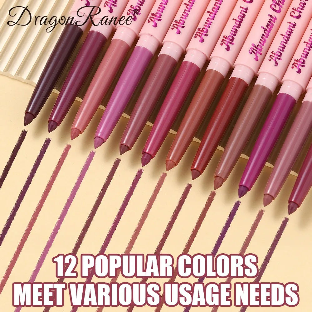 Matte Velvet Lip Liner Pencil Waterproof Precise Outline Lipstick Pen Shaping Plump Lips Contour Sexy Red Lasting Lip Makeup HIP