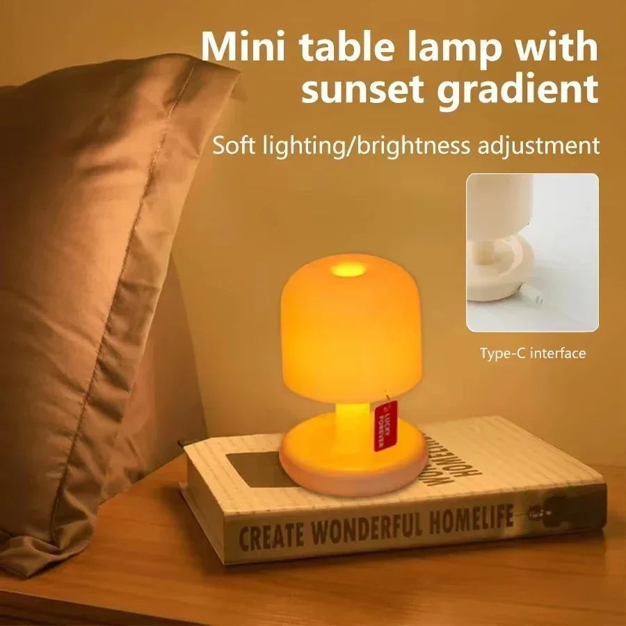 Mini Mushroom Sunset LED Night Light – USB Rechargeable LED Night Light HIP
