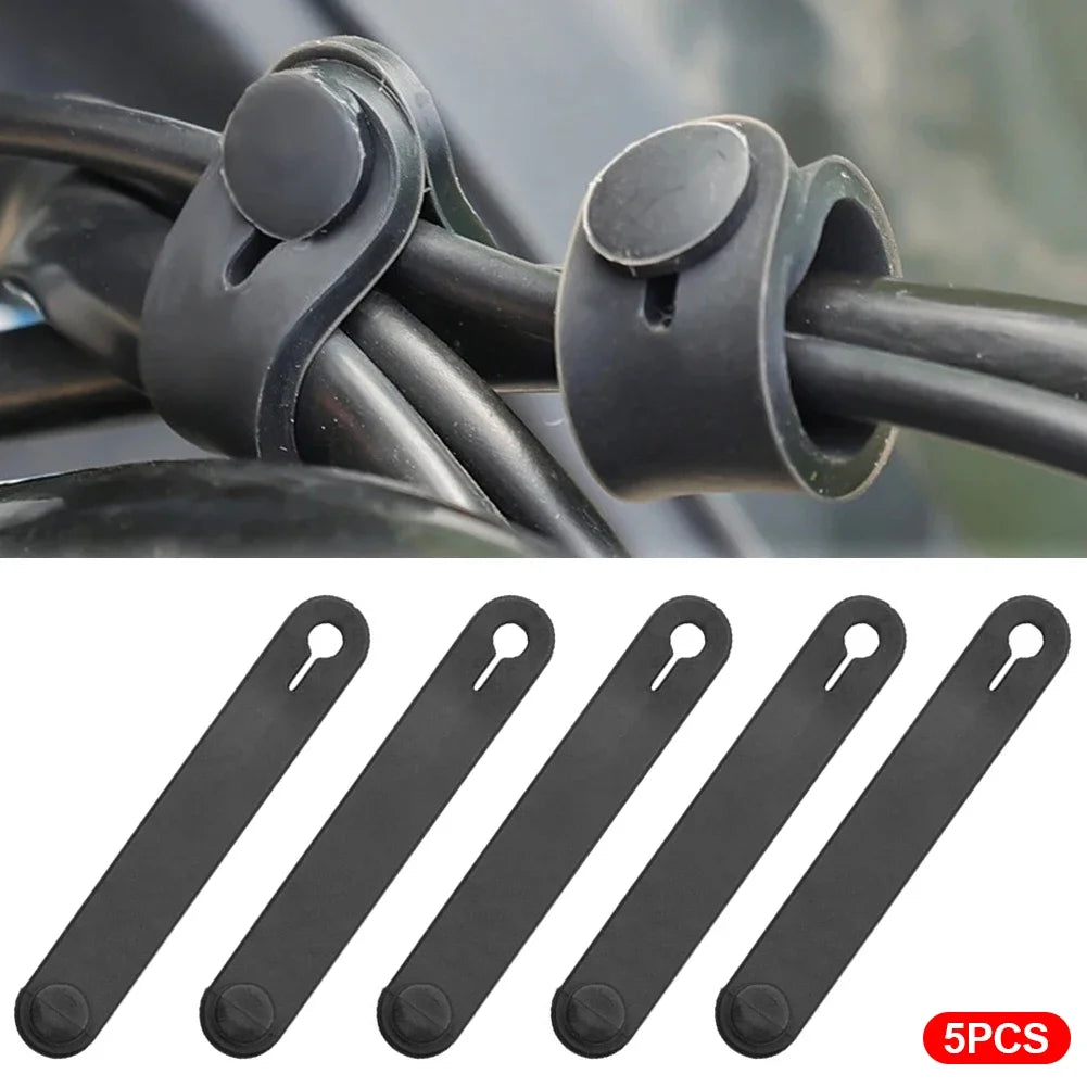 5Pcs 5/9cm Rubber Cable Ties For Securing Cable Ties Wiring Harness Rubber Bands Motorcycle Electric Vehicle Accessories HIP