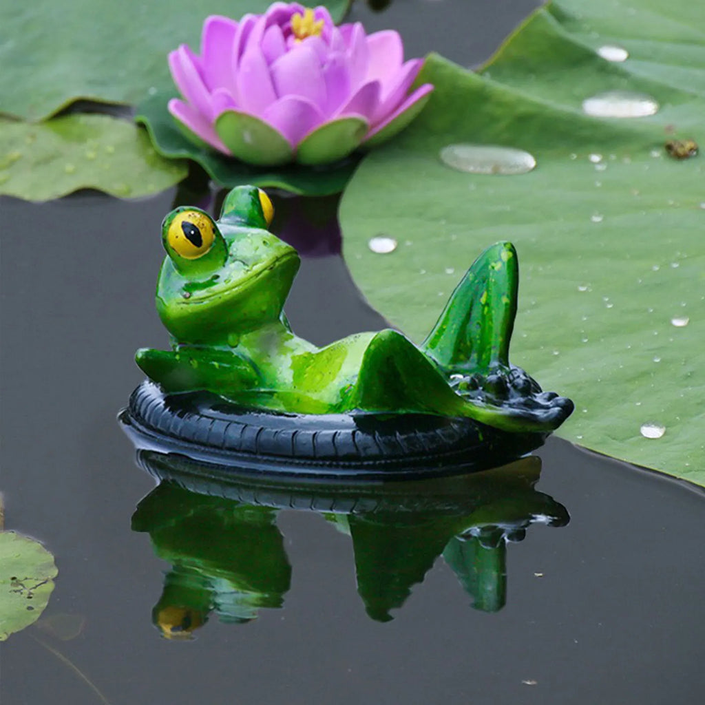 Garden courtyard water fun floating ornament pool simulation animal decoration pond frog series 14 * 13 * 9.5cm HIP