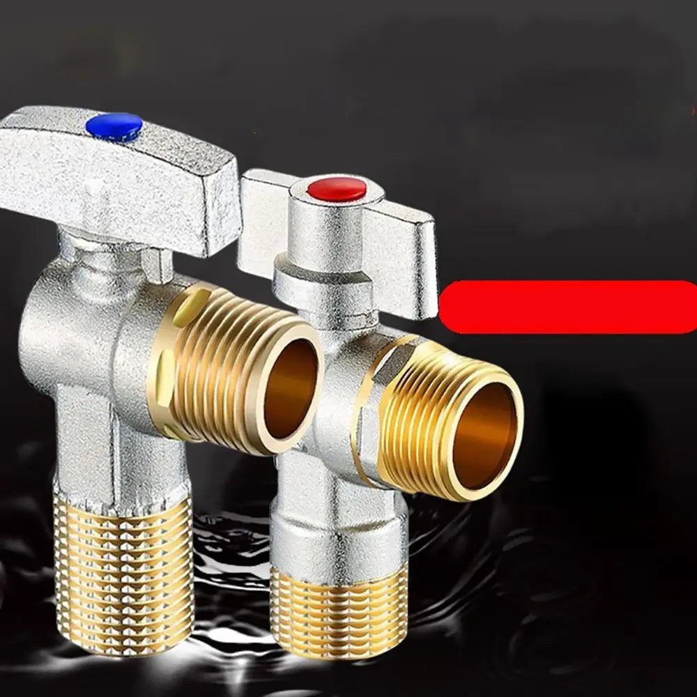 G1/2" Brass Ball Stop Valve – Hot & Cold Large Flow Brass Ball Stop Valve HIP Red