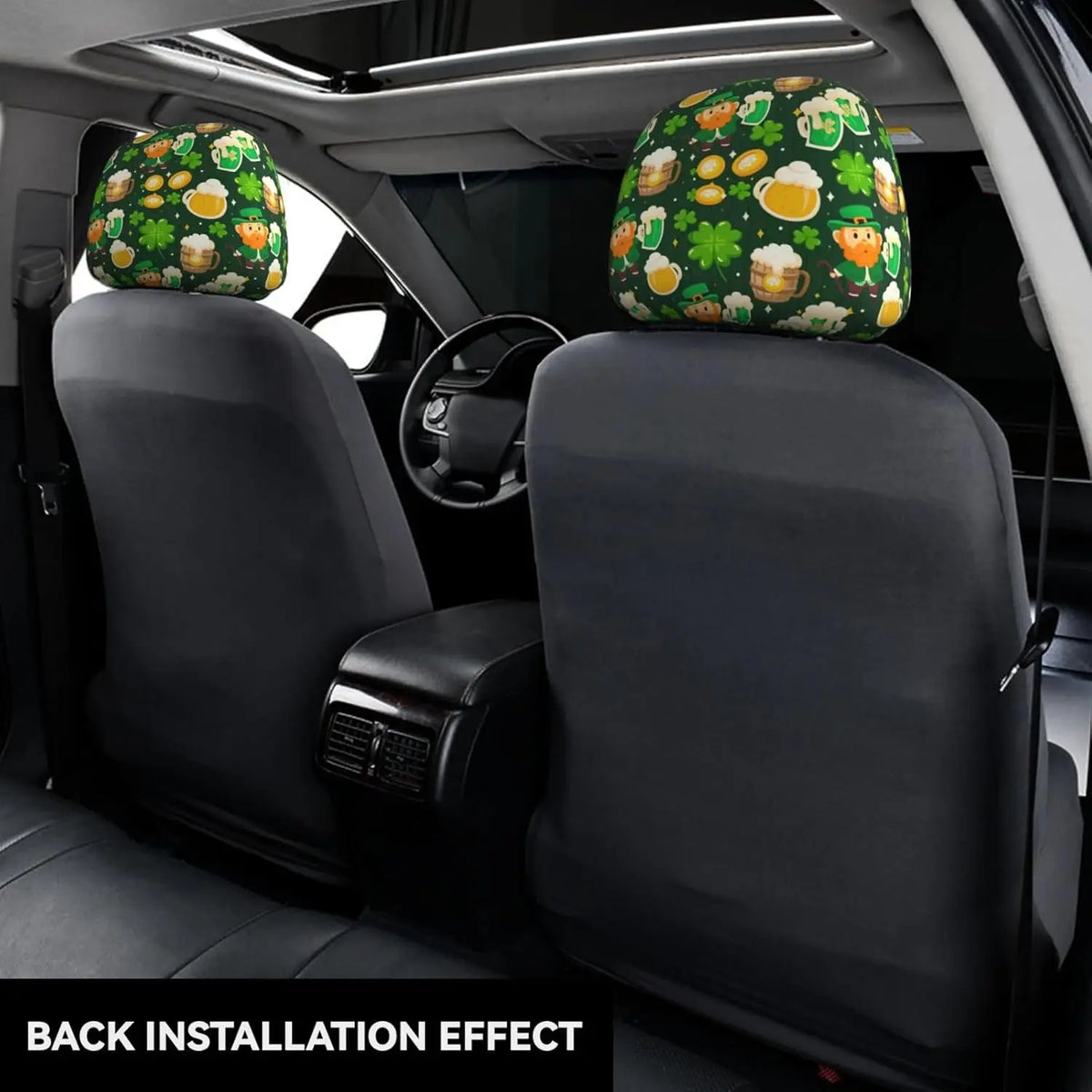 St. Patrick's Day Car Headrest Covers – 2-Pack Universal Car Headrest Covers HIP