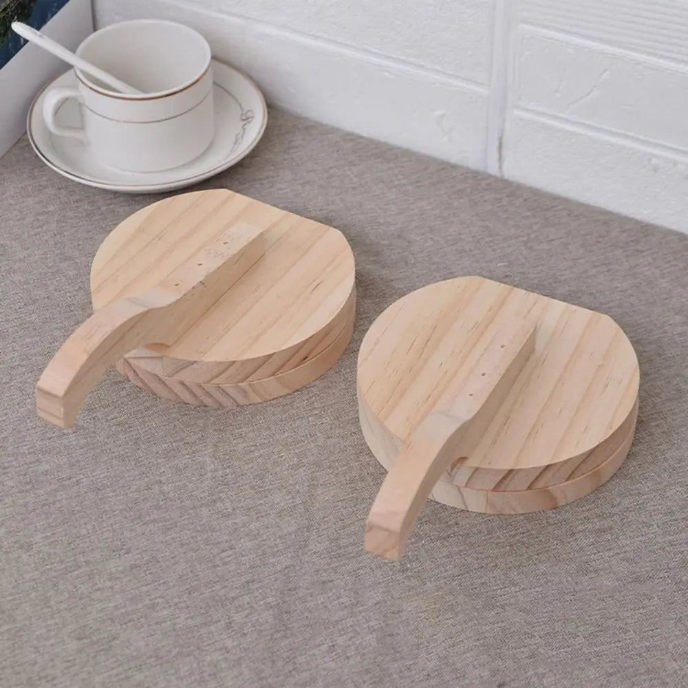 Wooden Dumpling Wrapper Presser – Round Dough Pressing Tool Dumpling Dough Presser HIP