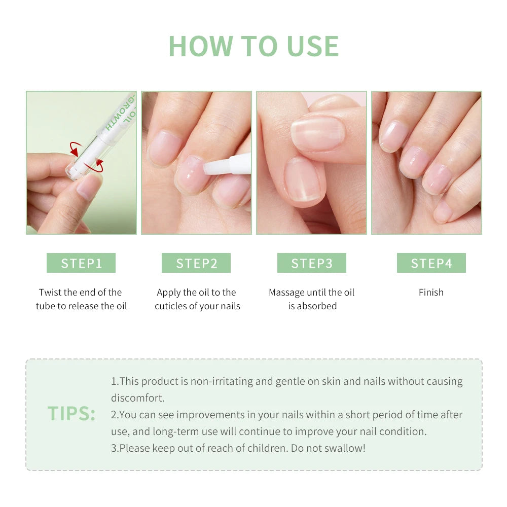 Nail Treat -Growth Nail Strengthener Healthy Strong Nail Growth Oil Help Splits Thin Nails Repair Manicure Nail Hardener Polish HIP