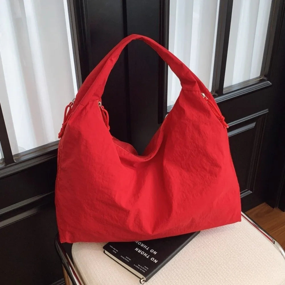Large Nylon Shoulder Tote Bag – Zipper & Multi-Pocket | HIP Shoulder Tote Bag HIP