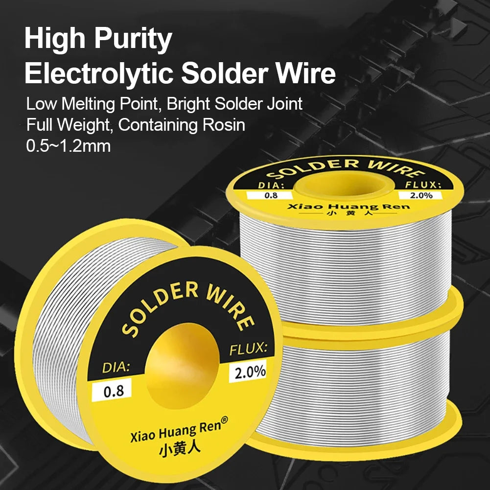 Rosin Core Tin Solder Wire 60/40 Solder Wire Soldering Welding Flux 1.5-2.0% Iron Wire Reel 50g Diamater 0.5/0.6/0.8/1/1.2mm HIP