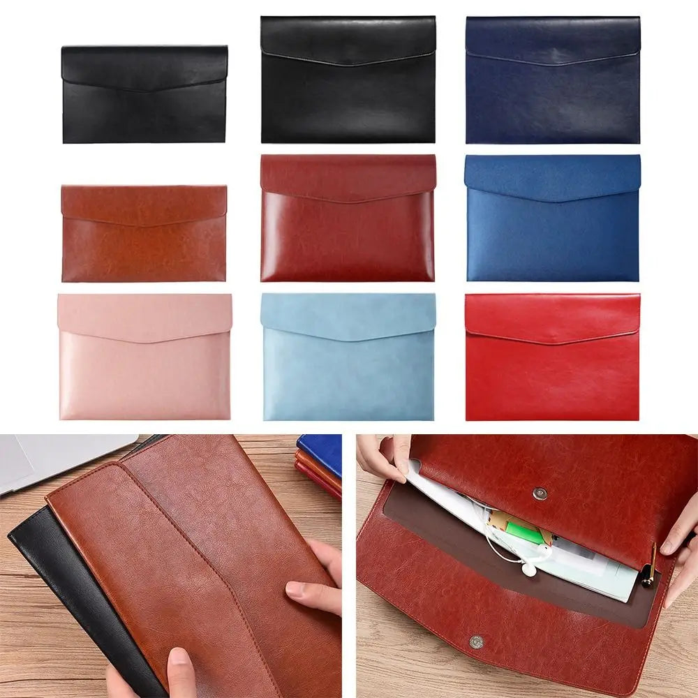 PU Leather File Folder – A4 Document Organiser & Briefcase Leather File Folder HIP