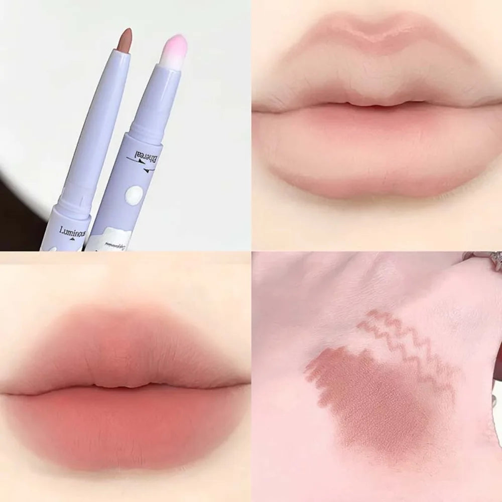 Double Head Rose Pink Lip Liner Matte Long Lasting Natural Lipliner Pencil Nude Brown Lip Liner Lipstick Lips Contour Makeup HIP 02