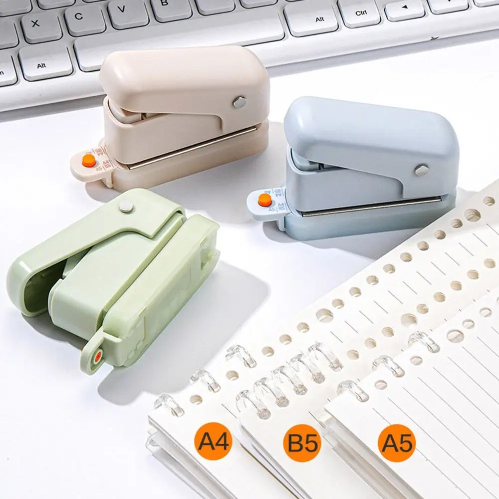 Portable 3/6-Hole Punch – Mini Loose-Leaf Paper Binding Tool Hole Punch Tool HIP
