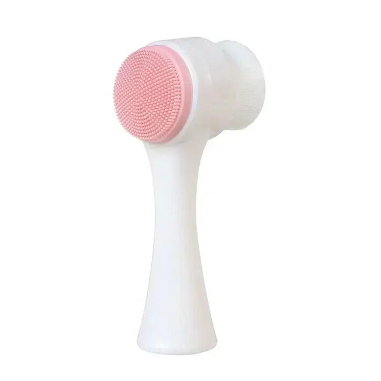 Double-Sided Silicone Facial Cleansing Brush – Deep Pore Care Facial Cleansing Brush HIP C567-pink
