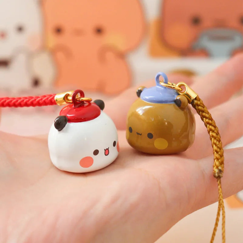Bubu & Dudu Panda Bell Pendant – Phone Chain & Bag Charm Anime Bag Charm HIP