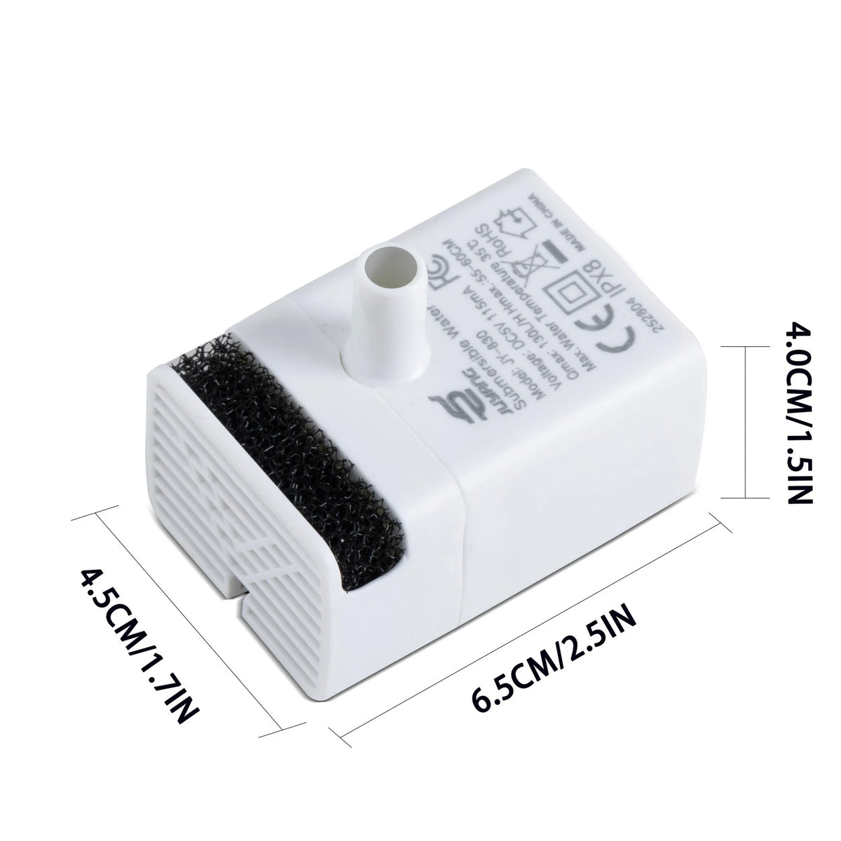 Pet Fountain Replacement Pump, LED Power Off Light, Ultra Quiet Filter Pump Fits 2.2L/2.6L/3.2L/4L Cat Water Dispenser HIP