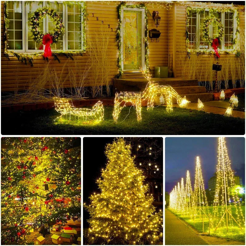 4-Pack Solar Fairy String Lights Outdoor – 8 Modes IP67 Solar String Lights HIP