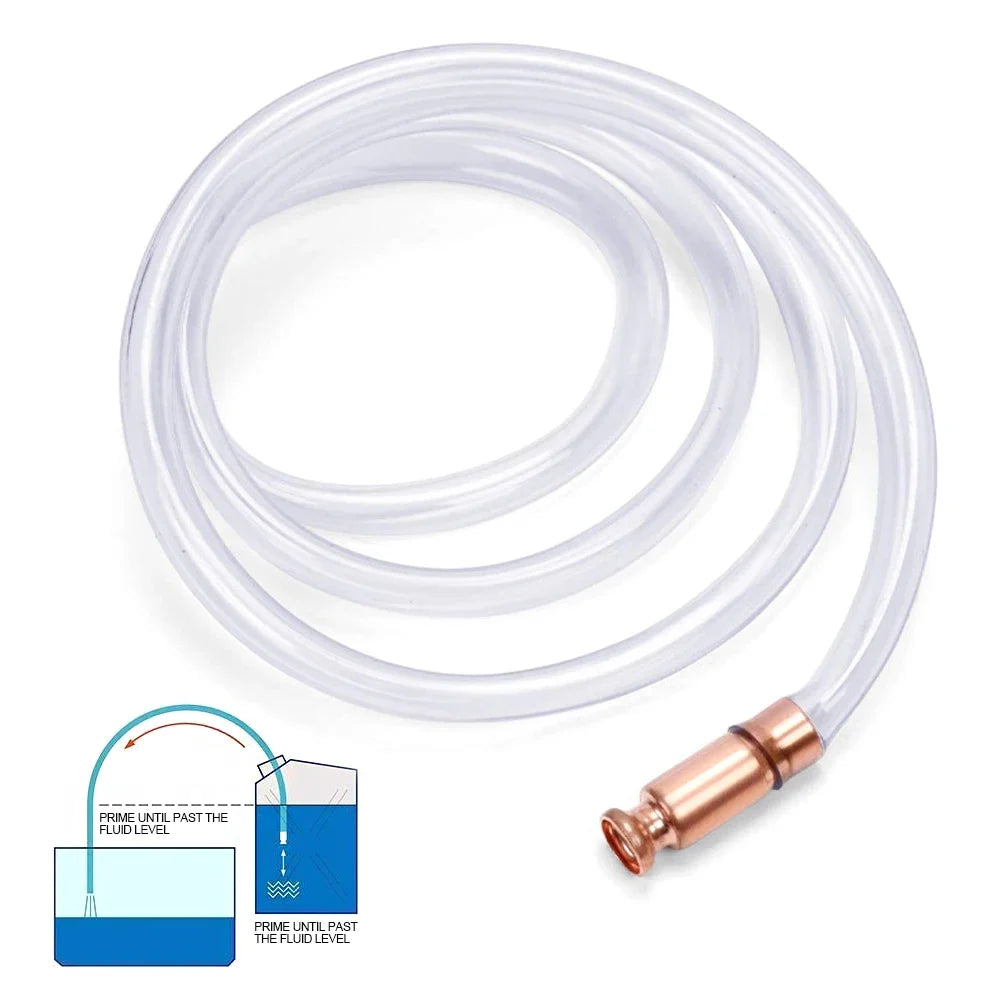 Manual Suction Pipe Gas Siphon Pump Fuel Water Shaker Siphon Safety Self Priming Hose Pipe Plumbing Hoses Transparent HIP