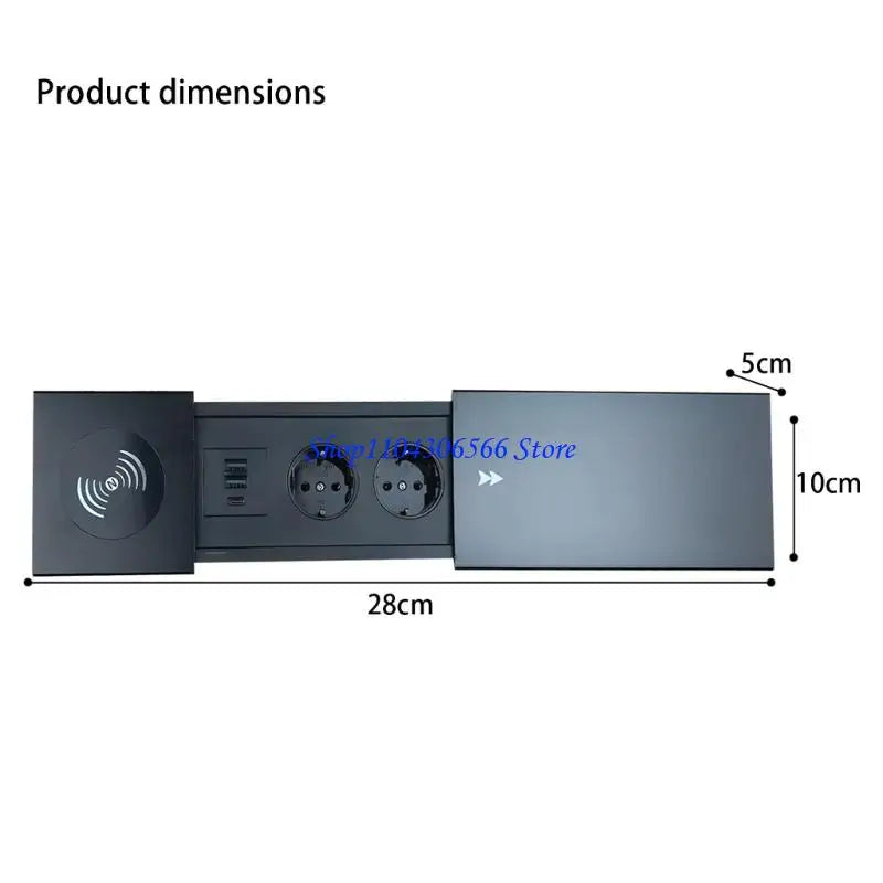 Embedded Desktop Outlet – 2 Sockets, 2 USB & Type-C Embedded Desktop Outlet HIP