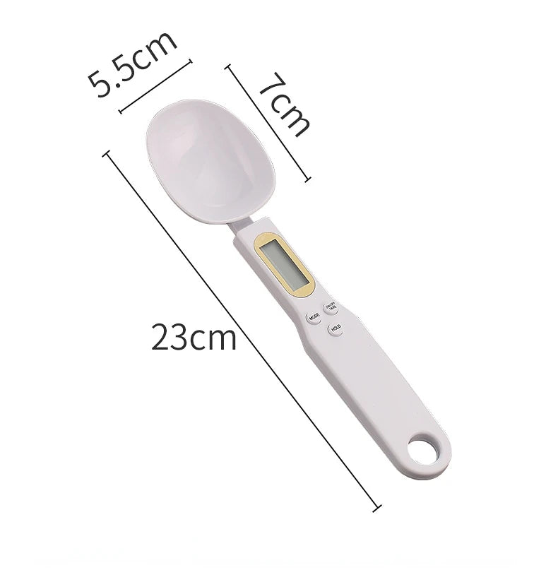 Digital Spoon Scale LCD Kitchen 0.1–500g – Tare & Hold Digital Kitchen Scale HIP