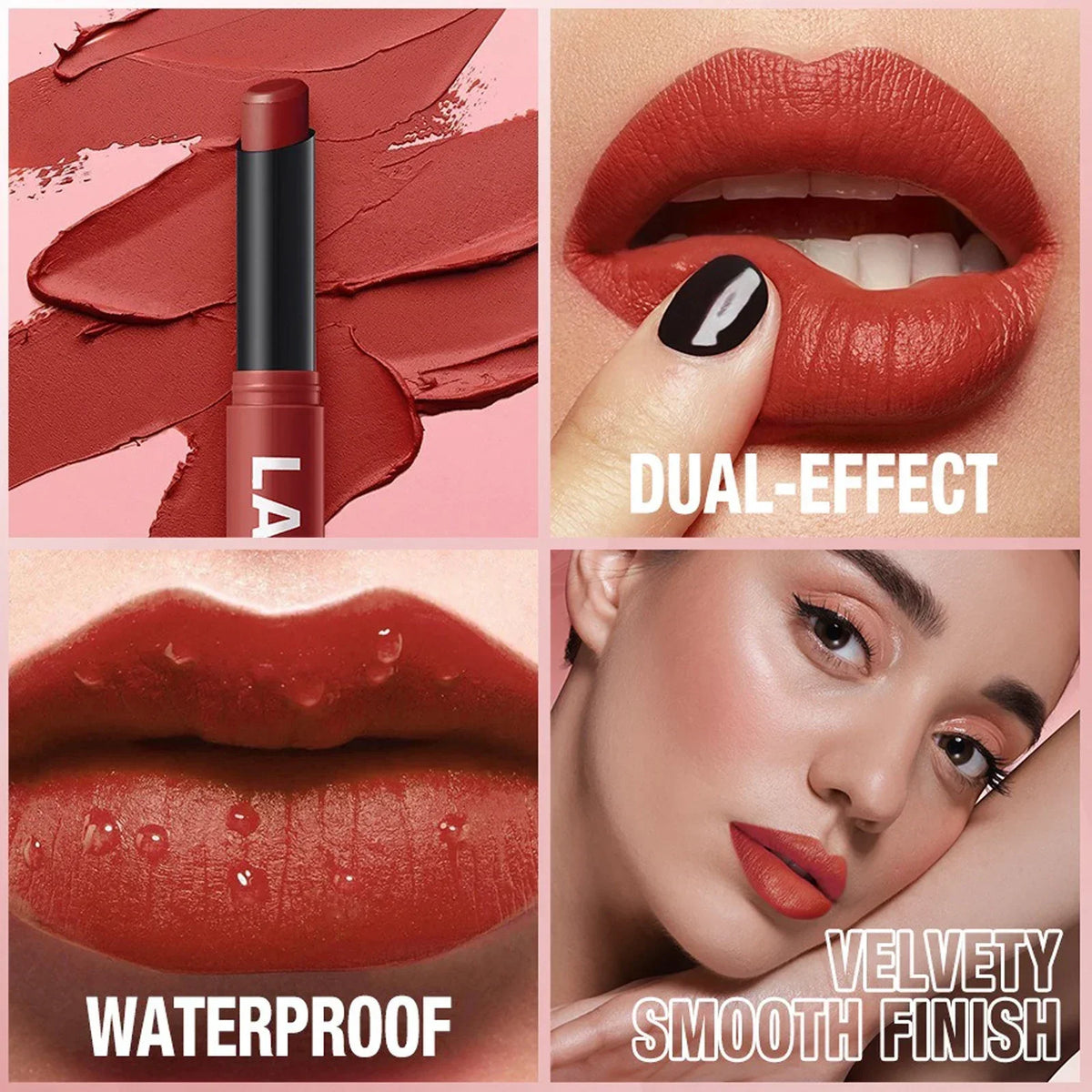 New Rotating Velvet Matte Lipstick Long Lasting Waterproof Lipstick Non-Stick Cup Lip Stain Tint Cosmetics Pencil Liner Makeup HIP