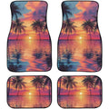 Hawaii Sunset Car Floor Mats – Non-Slip Rubber Set Car Floor Mats HIP black