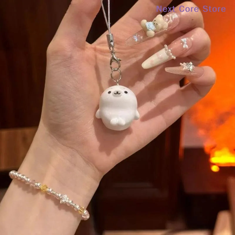 Cute 3D Seal Resin Keychain Bag Charm – 1/2/4 Pack Resin Bag Charm HIP