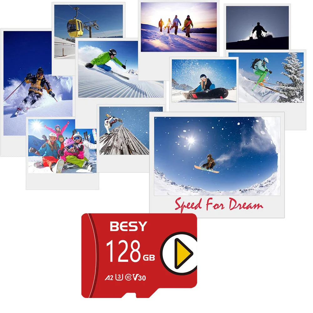 Micro SD Card 32GB 64GB 128GB V30 Class 10 A2 U3 – BESY TF Flash Flash Memory Card HIP