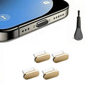 5-Pack USB-C Dust Plug Set with Cleaning Brush | Type-C Cap USB-C Port Cover HIP Gold