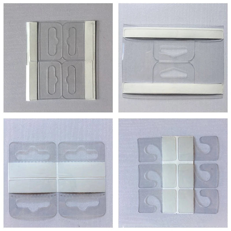 100-Pack PVC Adhesive Hang Tabs – Retail Peg Hook Hangers Retail Display Hangers HIP