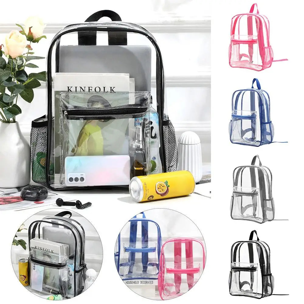 Transparent Waterproof Backpack – Large Capacity PVC Bag Transparent Backpack HIP