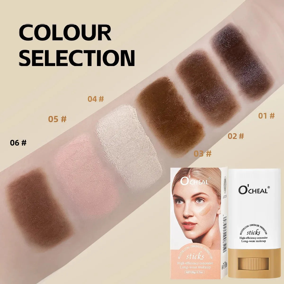 OCHEAL Waterproof Concealer Stick – Brightening Foundation | HIP Concealer Foundation Stick HIP