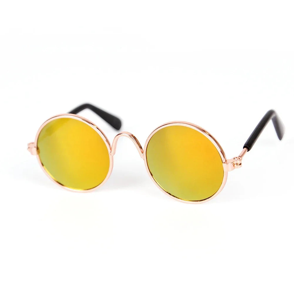 Pet Glasses Small Pet Sunglasses Stylish Pet Sunglasses for Dogs Cats Fashionable Eyewear for Sun Wind Lightweight HIP A Red Reflective