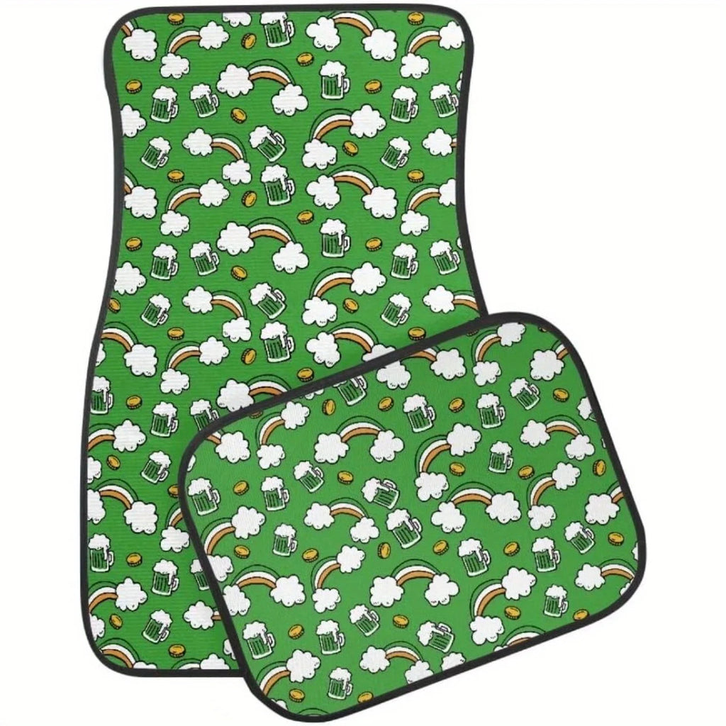 4-Pc Beer Rainbow Print Car Floor Mats – Trucks & SUVs Car Floor Mats HIP