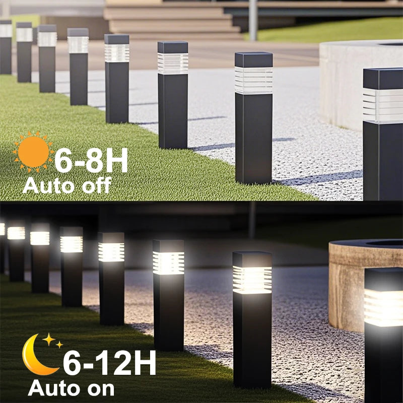 Square LED Solar Garden Lantern – Waterproof Path Light Solar Garden Lantern HIP
