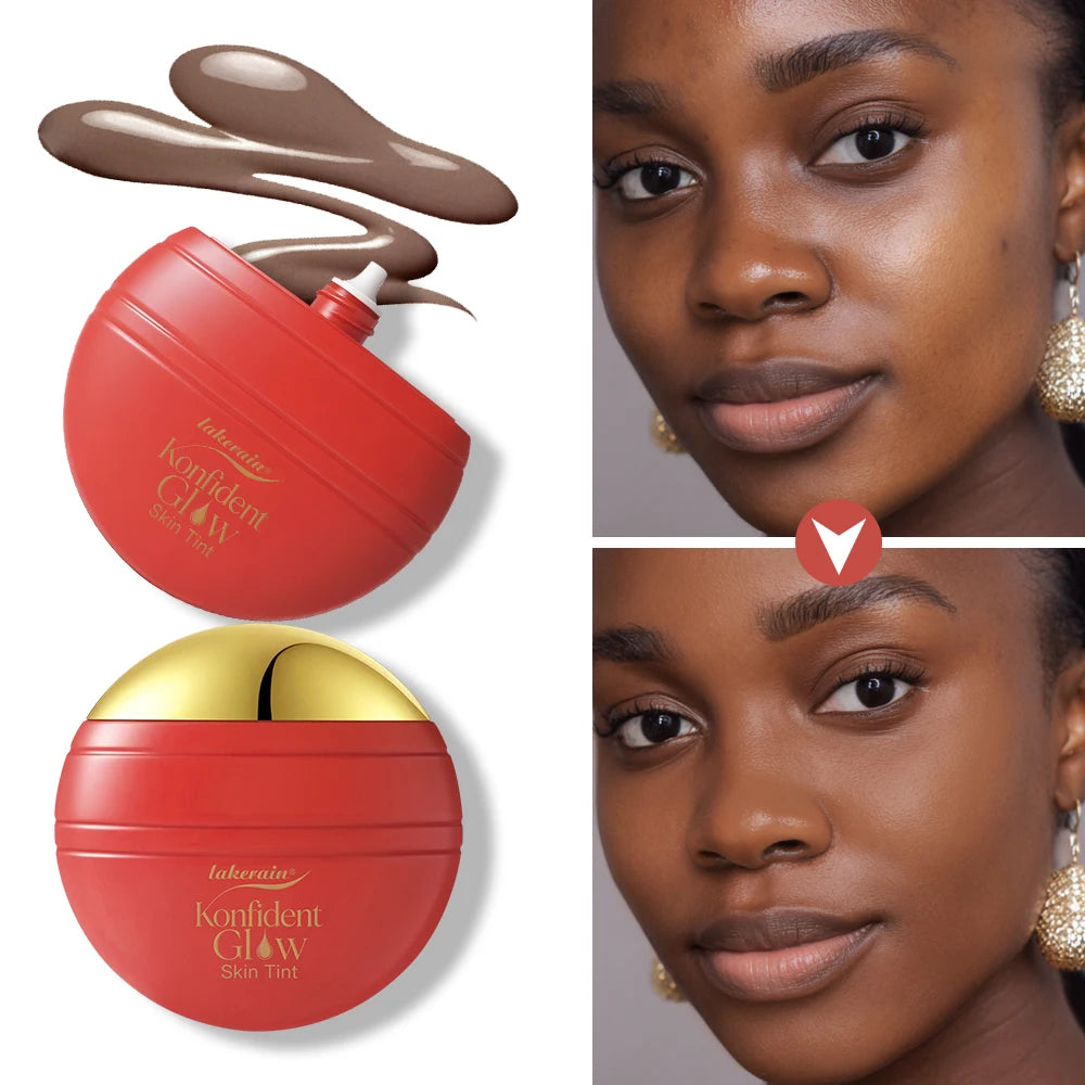 Konfident Glow Skin Tint Waterproof Hydrating Skin Foundation Coverage 30 ml Oil-Free Long - Lasting Glass-Skin Foundation Clean HIP