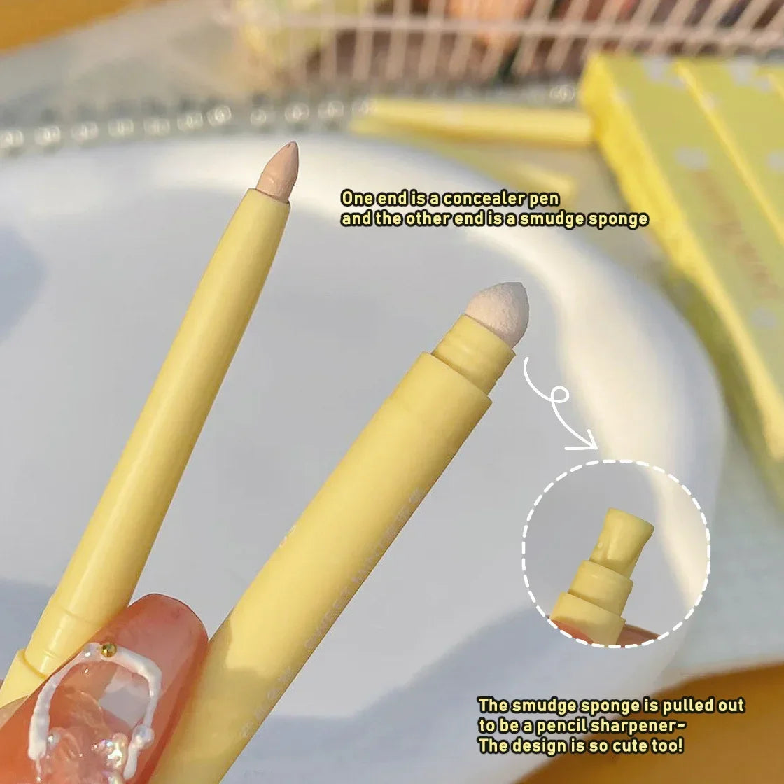 Full Cover Concealer Stick Pencil Conceal Spot Blemish Cream Foundation Waterproof Double-ended Contour Makeup Tool Cosmetic HIP