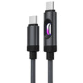 BESY USB-C Fast Charge Cable with LED Indicator – 3A PD USB-C Charging Cable HIP Black