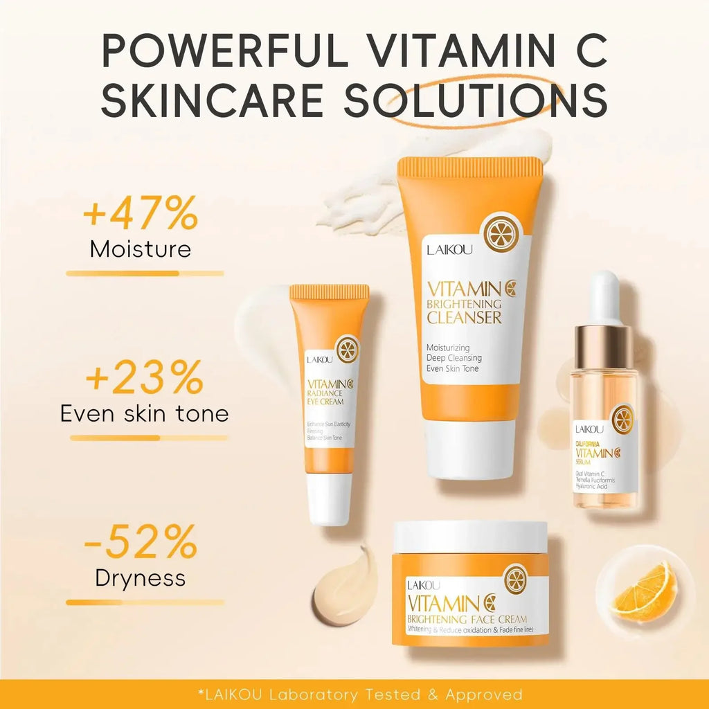LAIKOU Vitamin C Brightening Skin Care Kit – 4-Piece Set Skin Care Kit HIP